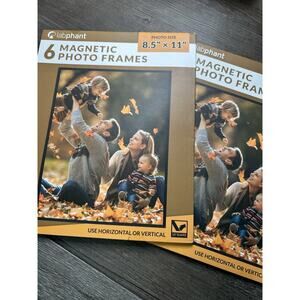 12 Pack（2X6 pcs） 8.5x11 Inch Magnetic Picture Frames; Photo Pocket Frames